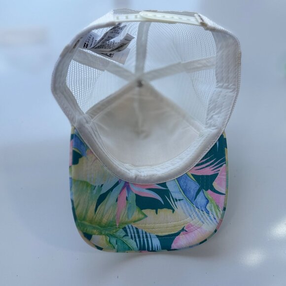 Billabong Womens Tropical Print Trucker Hat w/ Adjustable Snapback & Mesh Panels - Picture 6 of 9
